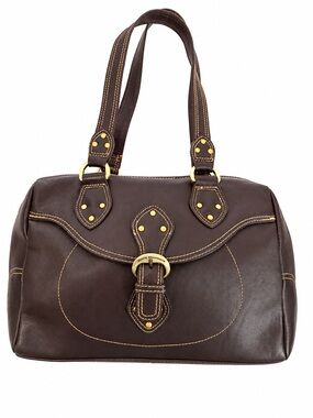 Stone Mountain Chocolate Brown Leather Western Satchel Shoulder Bag